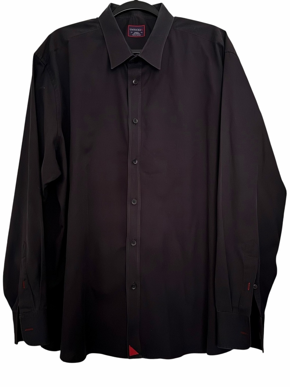 Untuckit Men's Black Dress Shirt Wrinkle Free XXL
